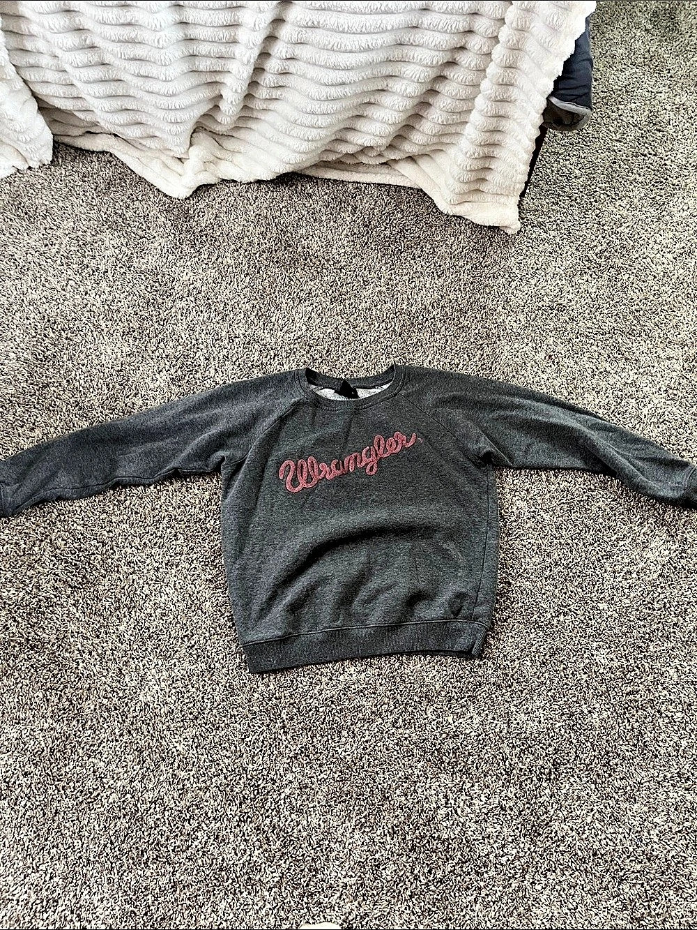 Wrangler Retro Kids Small Gray Crew Neck Sweatshirt